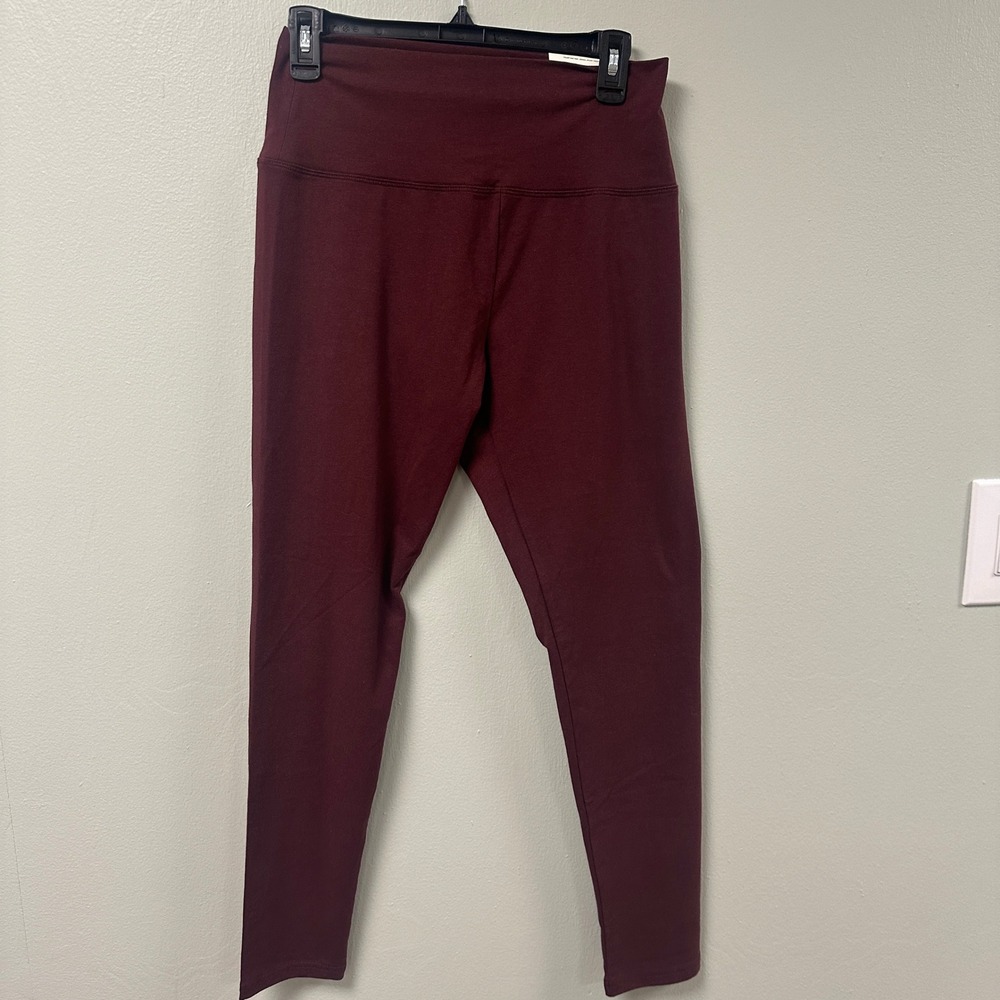 OFFLINE by Aerie OG Legging Burgundy Maroon High Rise Cotton Blend Large NWT - Picture 1 of 6